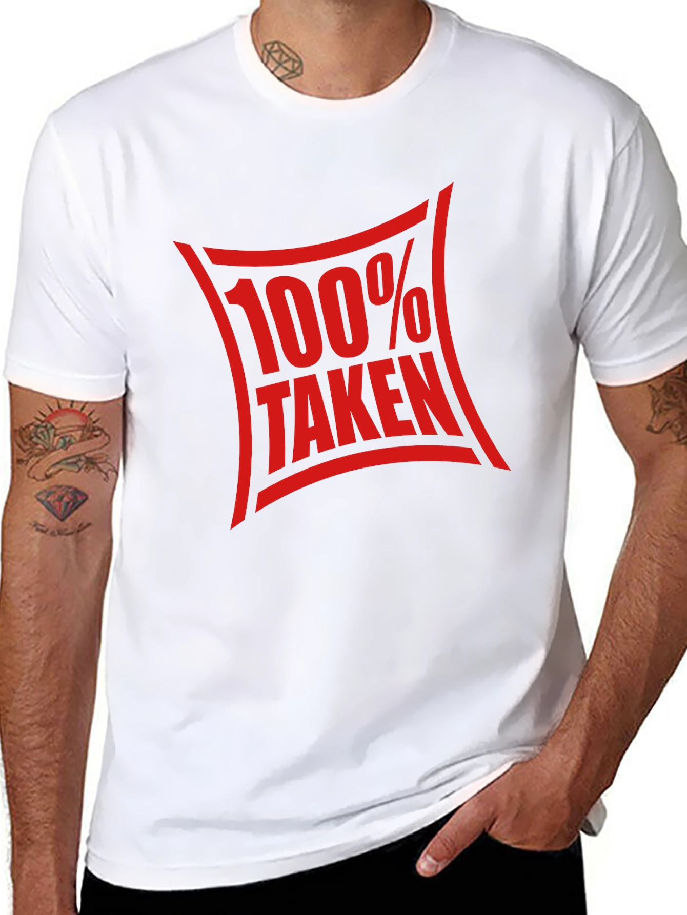 100% Taken Graphic Tee - Funny Relationship Shirt
