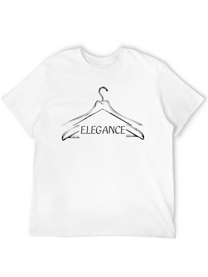Elegance Hanger Graphic Tee - Stylish Black Cotton T-Shirt