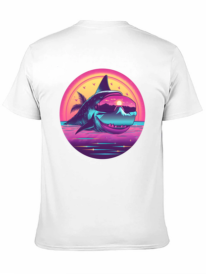 Retro Shark Graphic Tee - Black