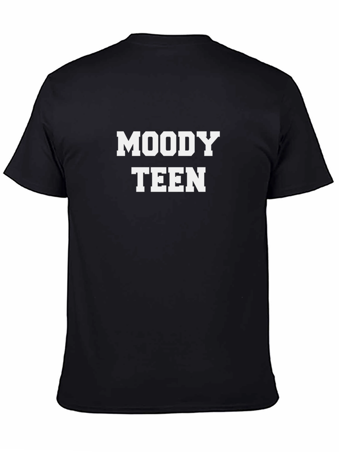 Moody Teen Graphic Tee - Black Cotton T-Shirt
