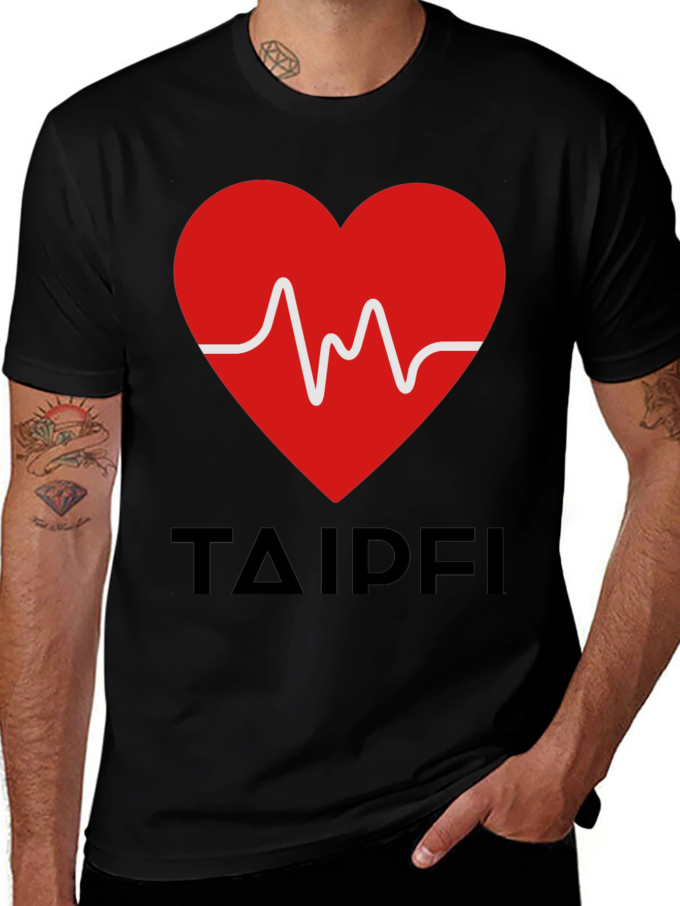 Heartbeat Graphic Tee - TAIPFI Design
