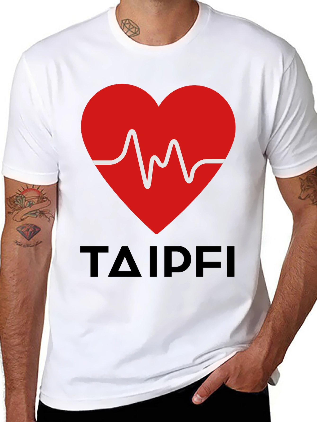 Heartbeat Graphic Tee - TAIPFI Design