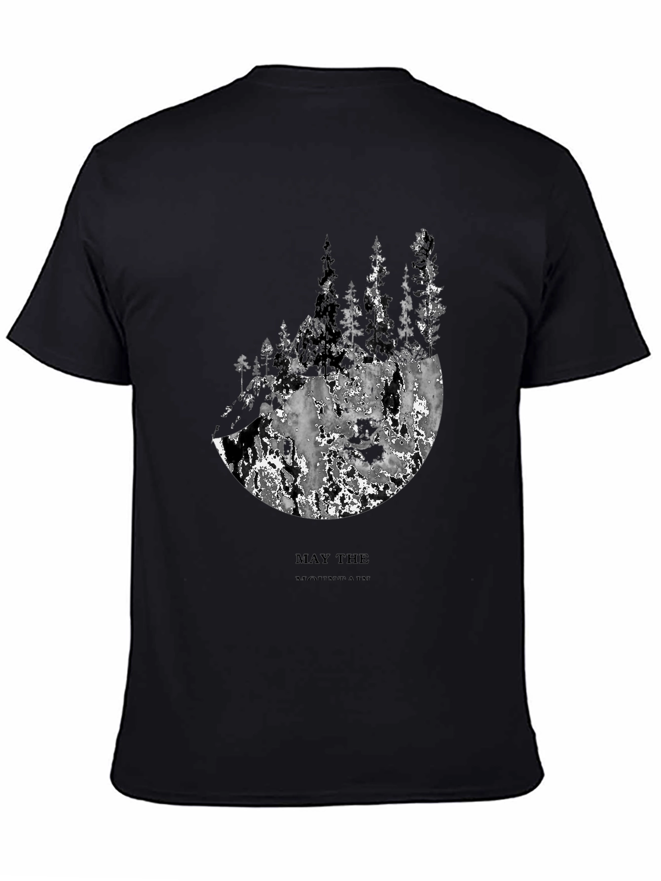 Mountain Forest Graphic Tee - Mens Black T-Shirt