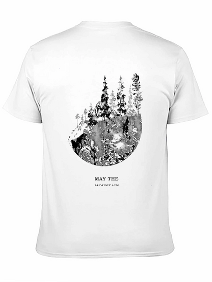 Mountain Forest Graphic Tee - Mens Black T-Shirt