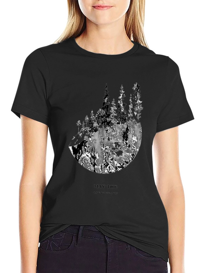 Mountain Forest Graphic Tee - Mens Black T-Shirt