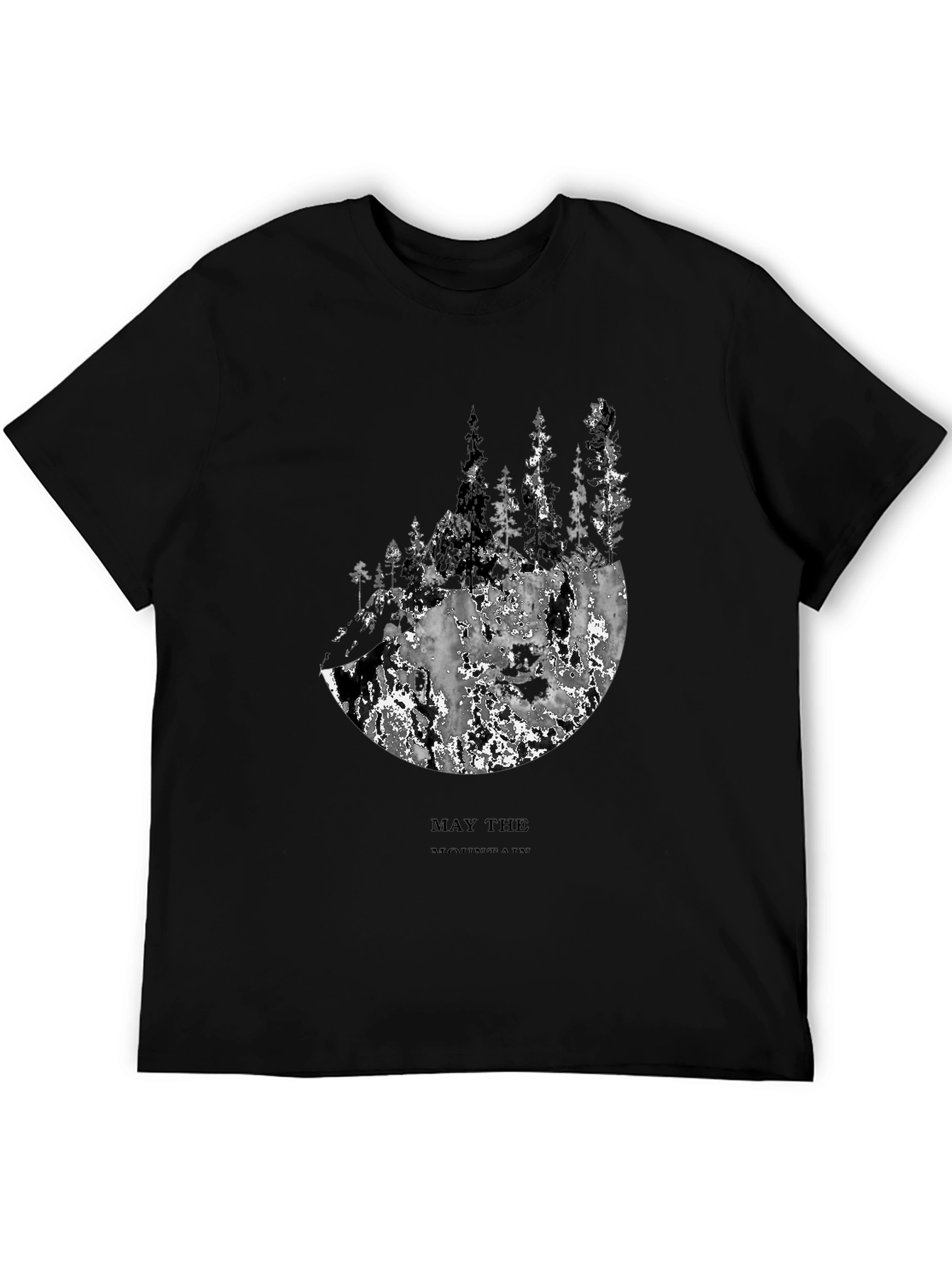 Mountain Forest Graphic Tee - Mens Black T-Shirt