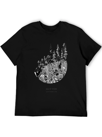 Mountain Forest Graphic Tee - Mens Black T-Shirt