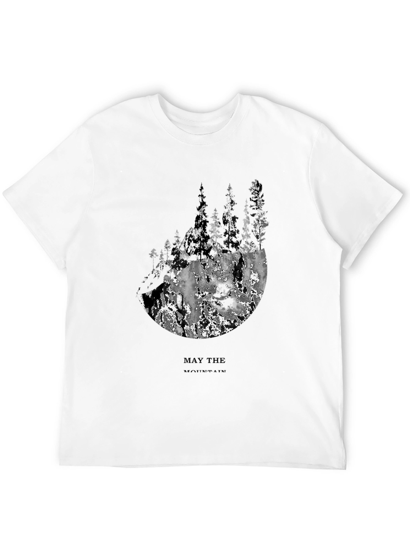 Mountain Forest Graphic Tee - Mens Black T-Shirt