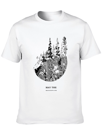 Mountain Forest Graphic Tee - Mens Black T-Shirt