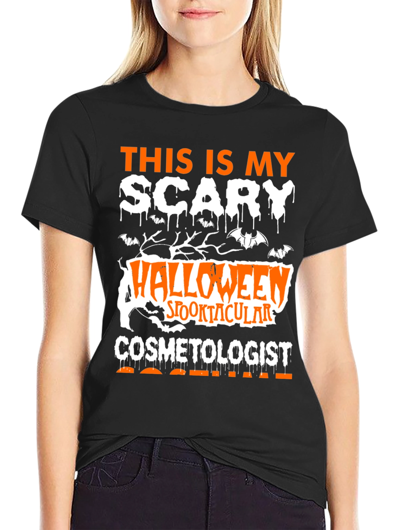 Scary Halloween Cosmetologist T-Shirt