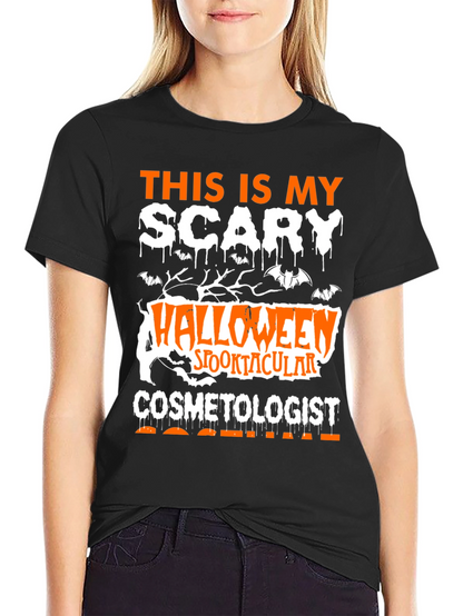 Scary Halloween Cosmetologist T-Shirt