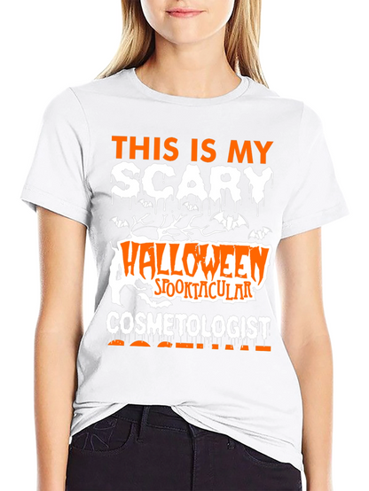 Scary Halloween Cosmetologist T-Shirt