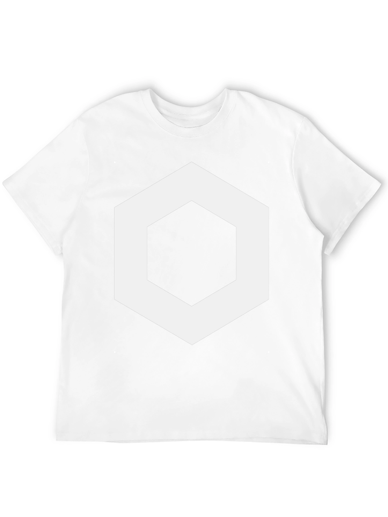 Geometric Hexagon Graphic Tee - Stylish Mens Black T-Shirt