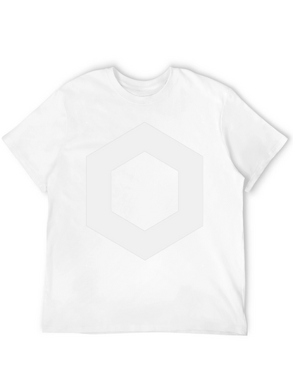 Geometric Hexagon Graphic Tee - Stylish Mens Black T-Shirt