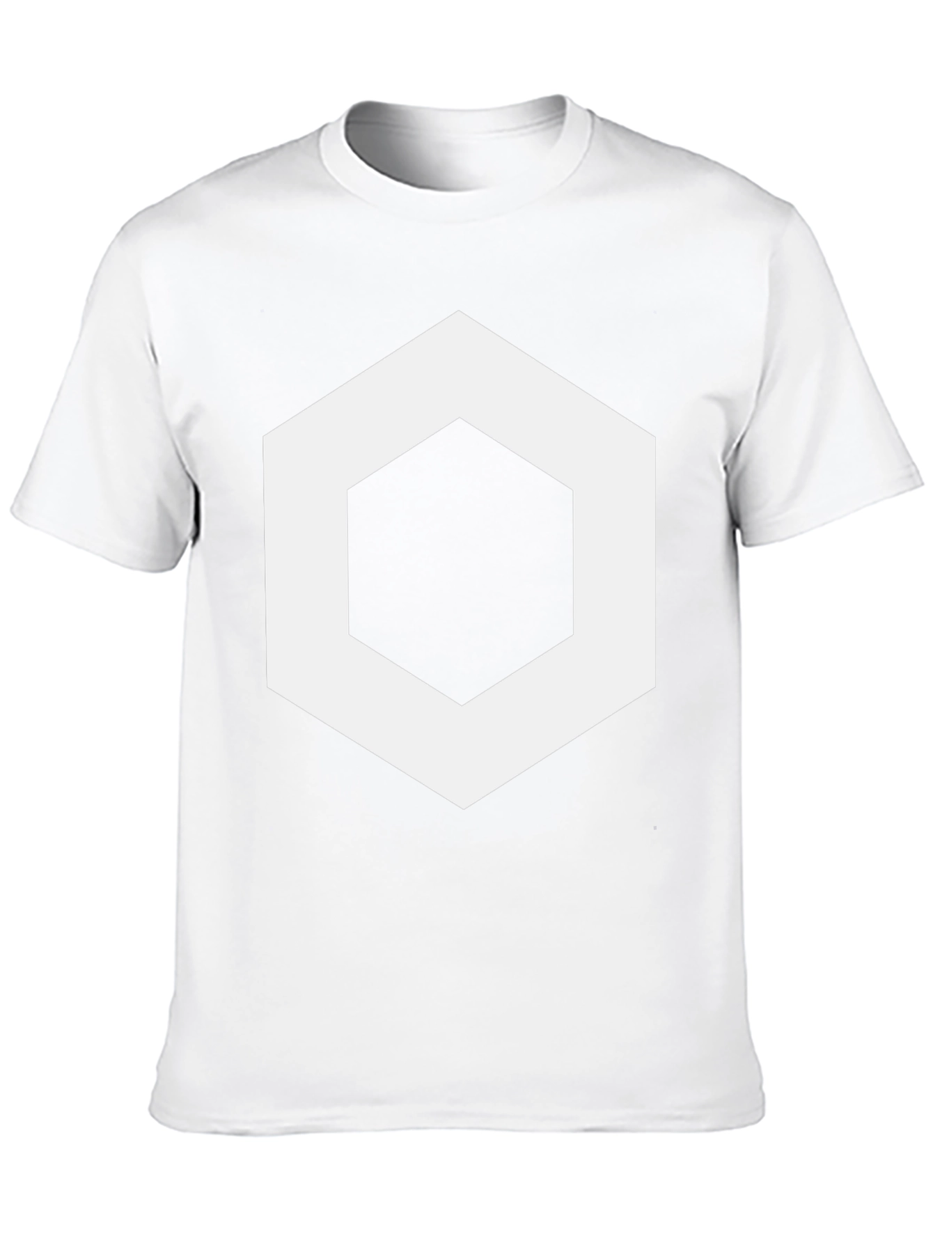 Geometric Hexagon Graphic Tee - Stylish Mens Black T-Shirt