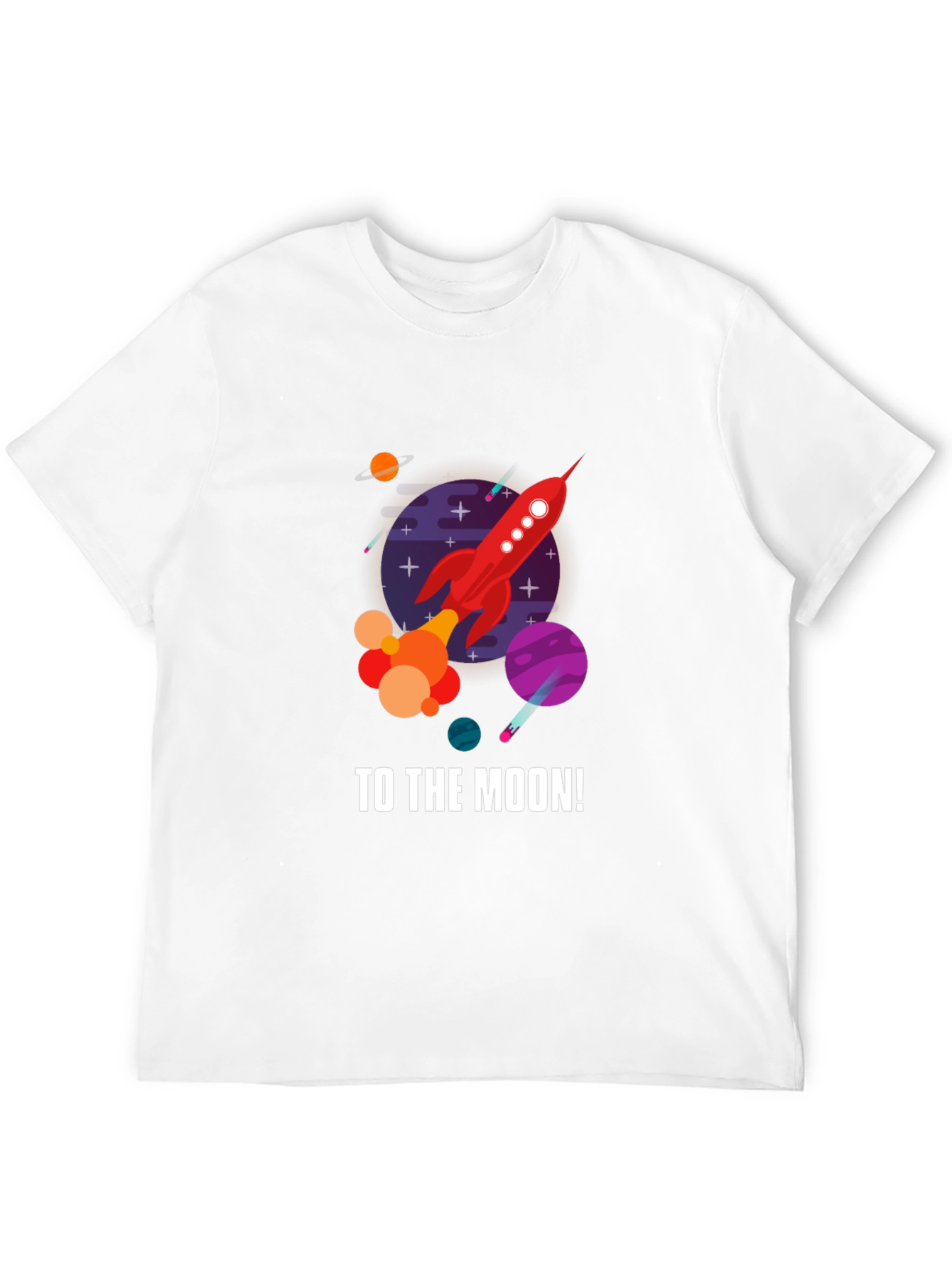 To the Moon Rocket Graphic T-Shirt - Black