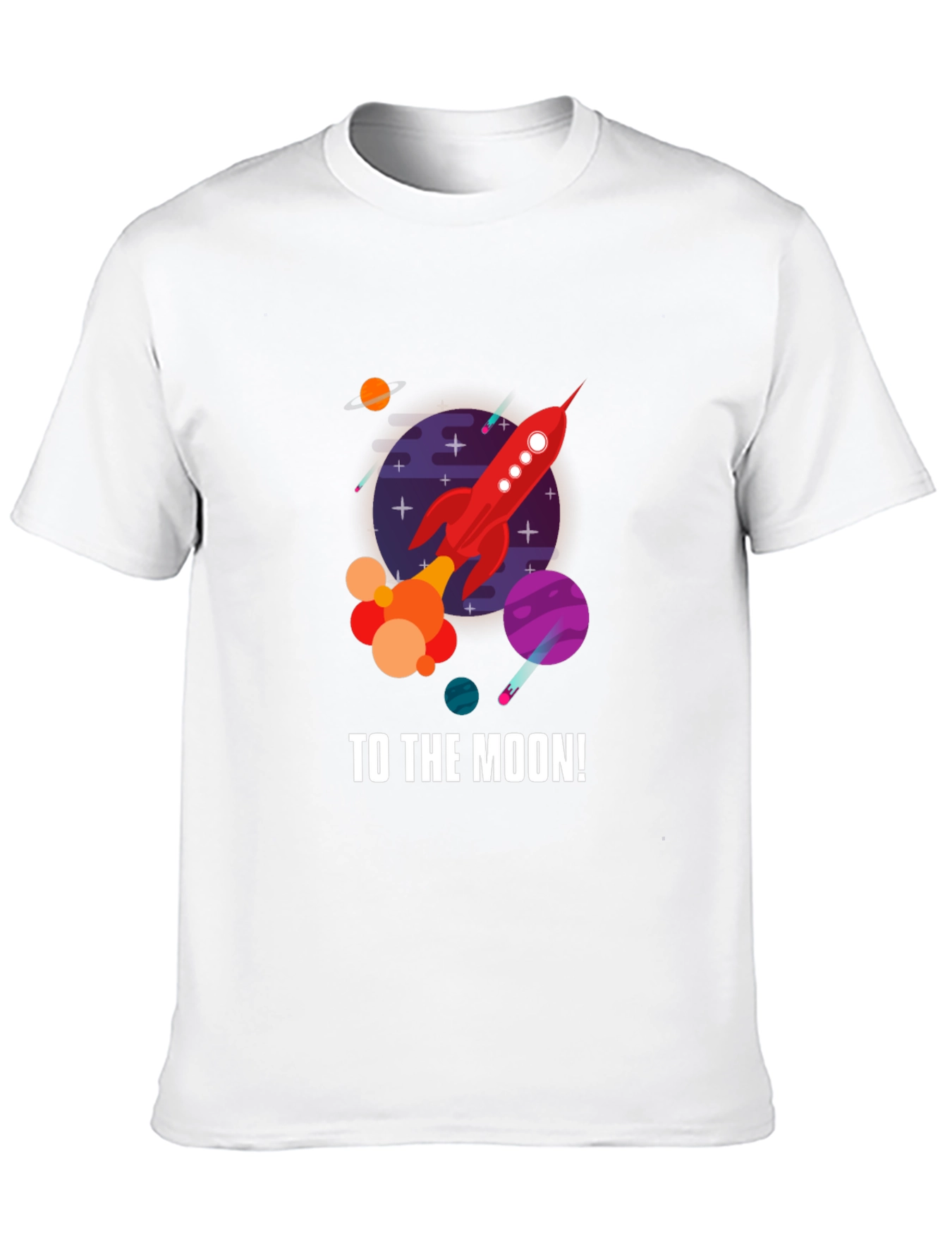 To the Moon Rocket Graphic T-Shirt - Black
