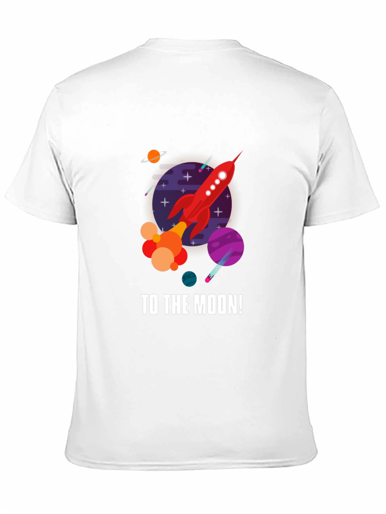 To the Moon Rocket Graphic T-Shirt - Black