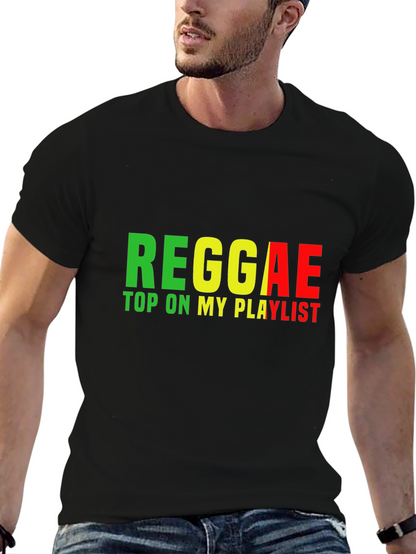 Reggae Top On My Playlist Black T-Shirt