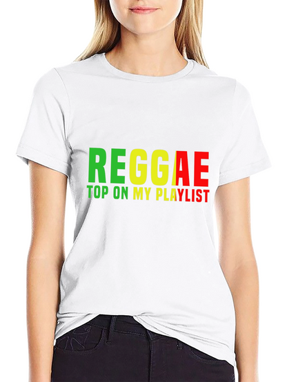 Reggae Top On My Playlist Black T-Shirt