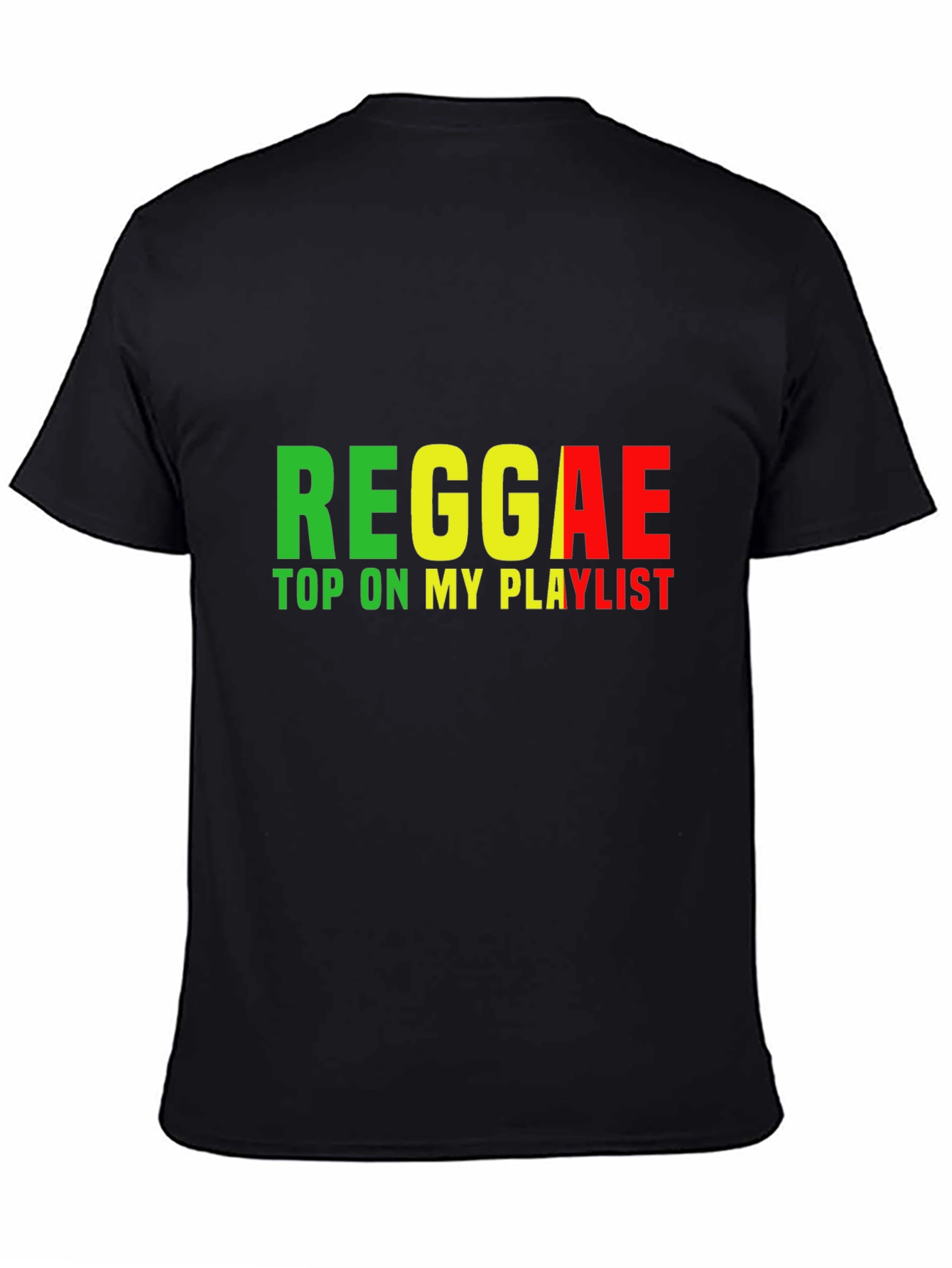 Reggae Top On My Playlist Black T-Shirt