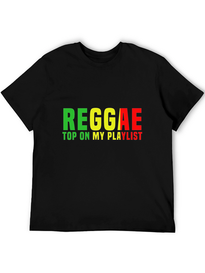 Reggae Top On My Playlist Black T-Shirt