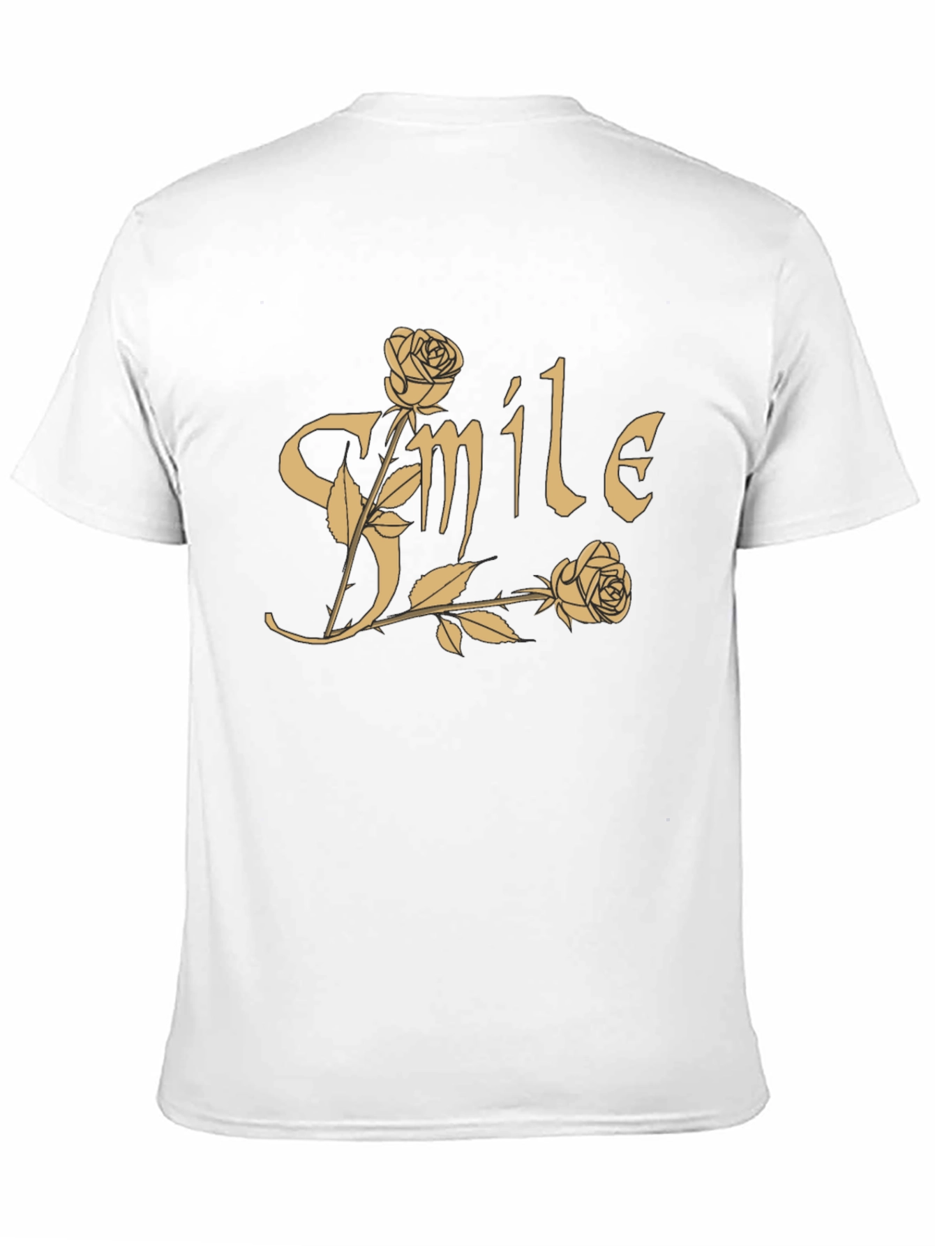 Smile Roses Graphic T-Shirt - Casual Cotton Tee