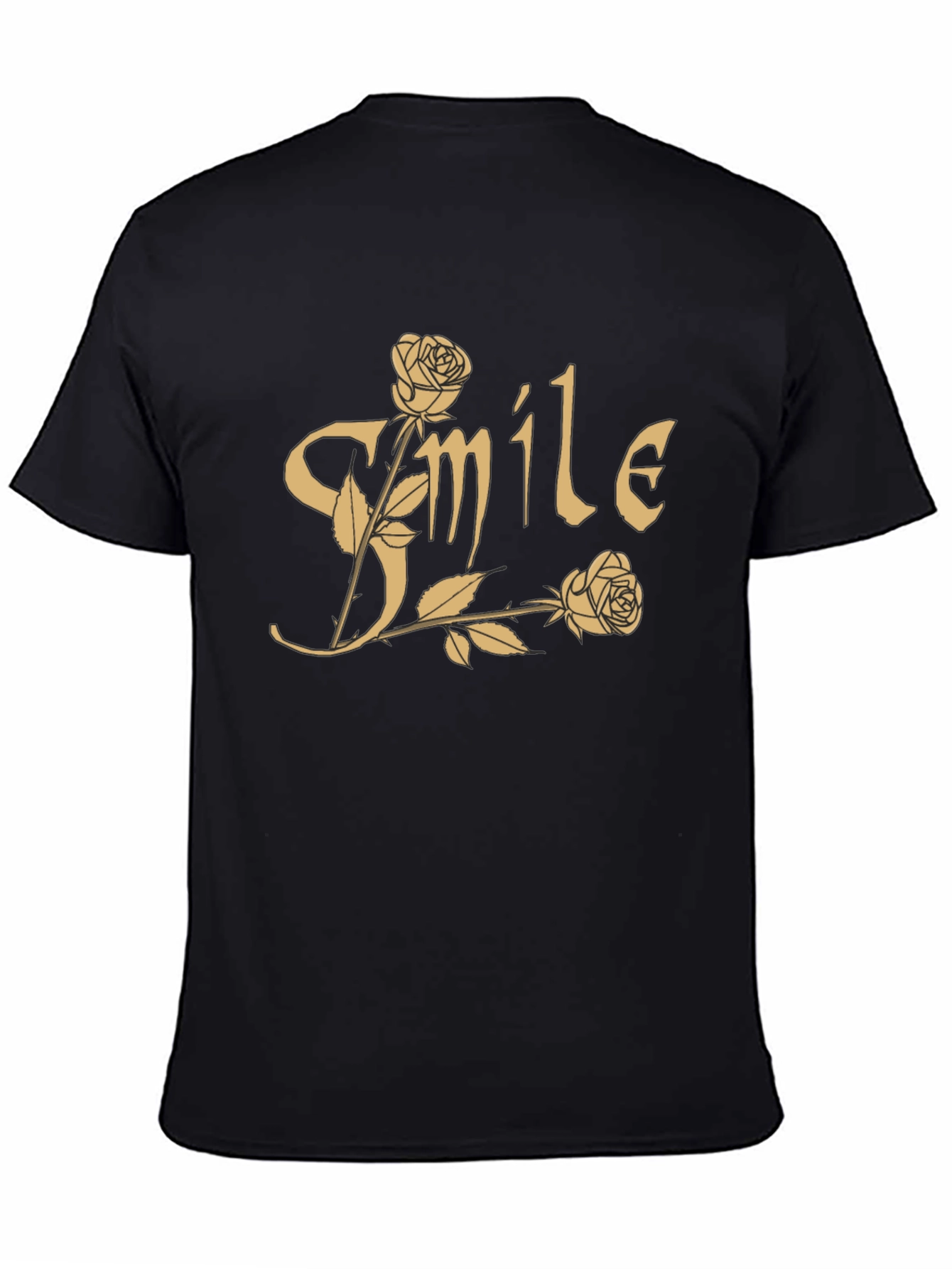 Smile Roses Graphic T-Shirt - Casual Cotton Tee