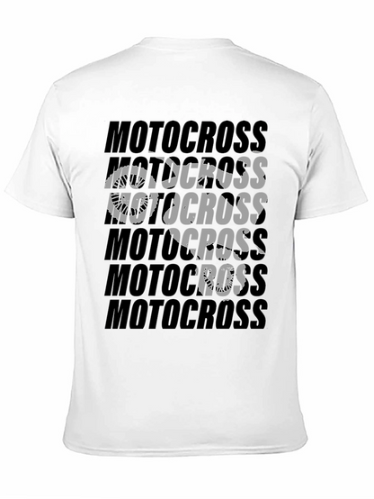 Motocross Graphic Print T-Shirt | Black Cotton Tee