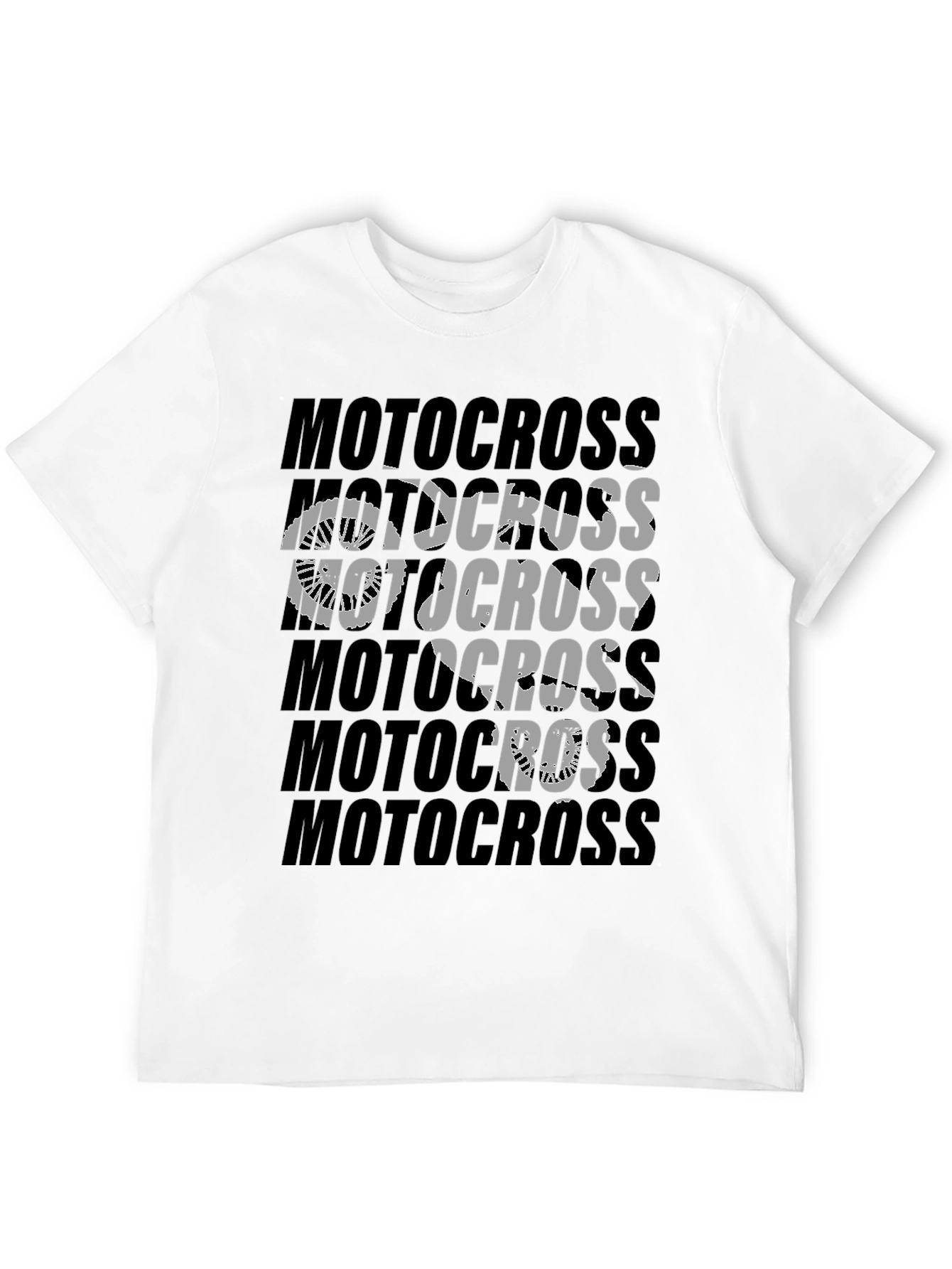 Motocross Graphic Print T-Shirt | Black Cotton Tee