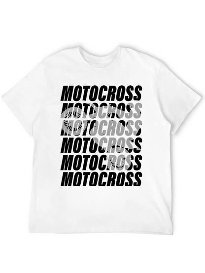 Motocross Graphic Print T-Shirt | Black Cotton Tee