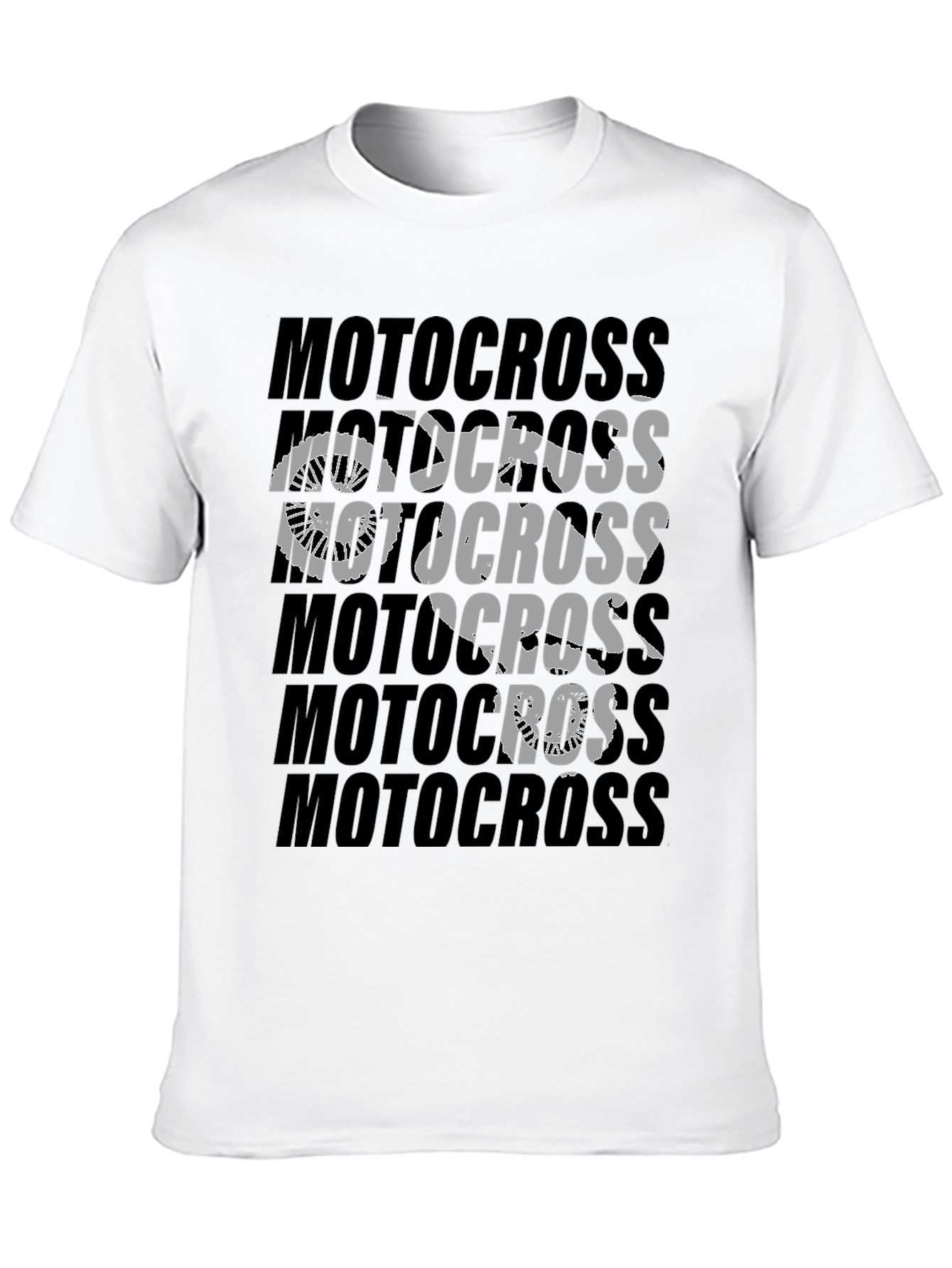 Motocross Graphic Print T-Shirt | Black Cotton Tee