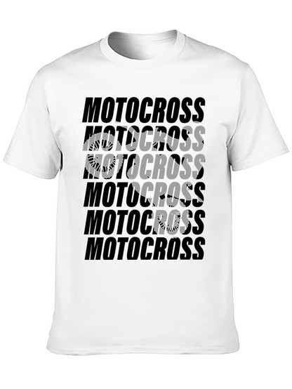 Motocross Graphic Print T-Shirt | Black Cotton Tee