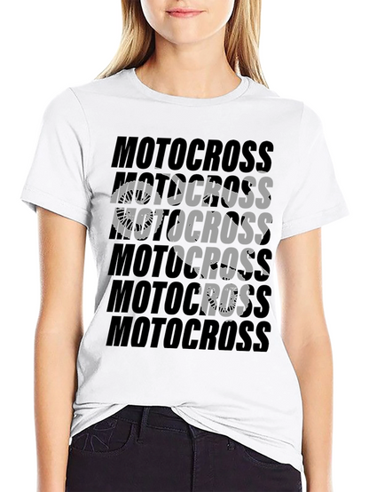 Motocross Graphic Print T-Shirt | Black Cotton Tee
