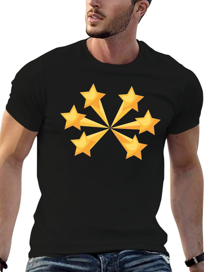 Starburst Tee - Stylish Black Cotton T-Shirt