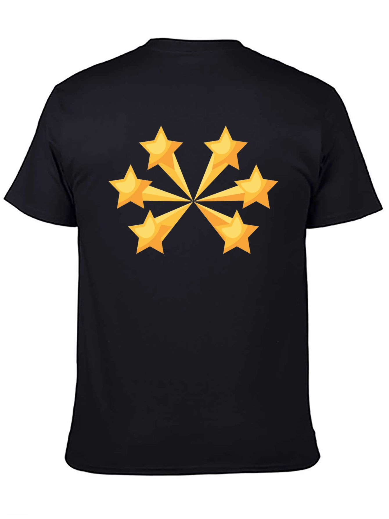 Starburst Tee - Stylish Black Cotton T-Shirt