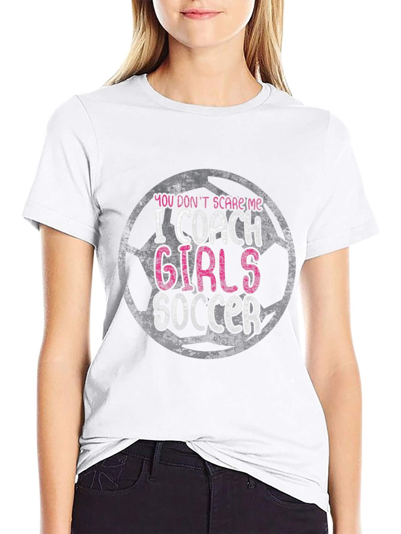 Girls Soccer Coach Graphic T-Shirt