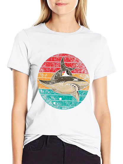 Retro Shark Graphic T-Shirt