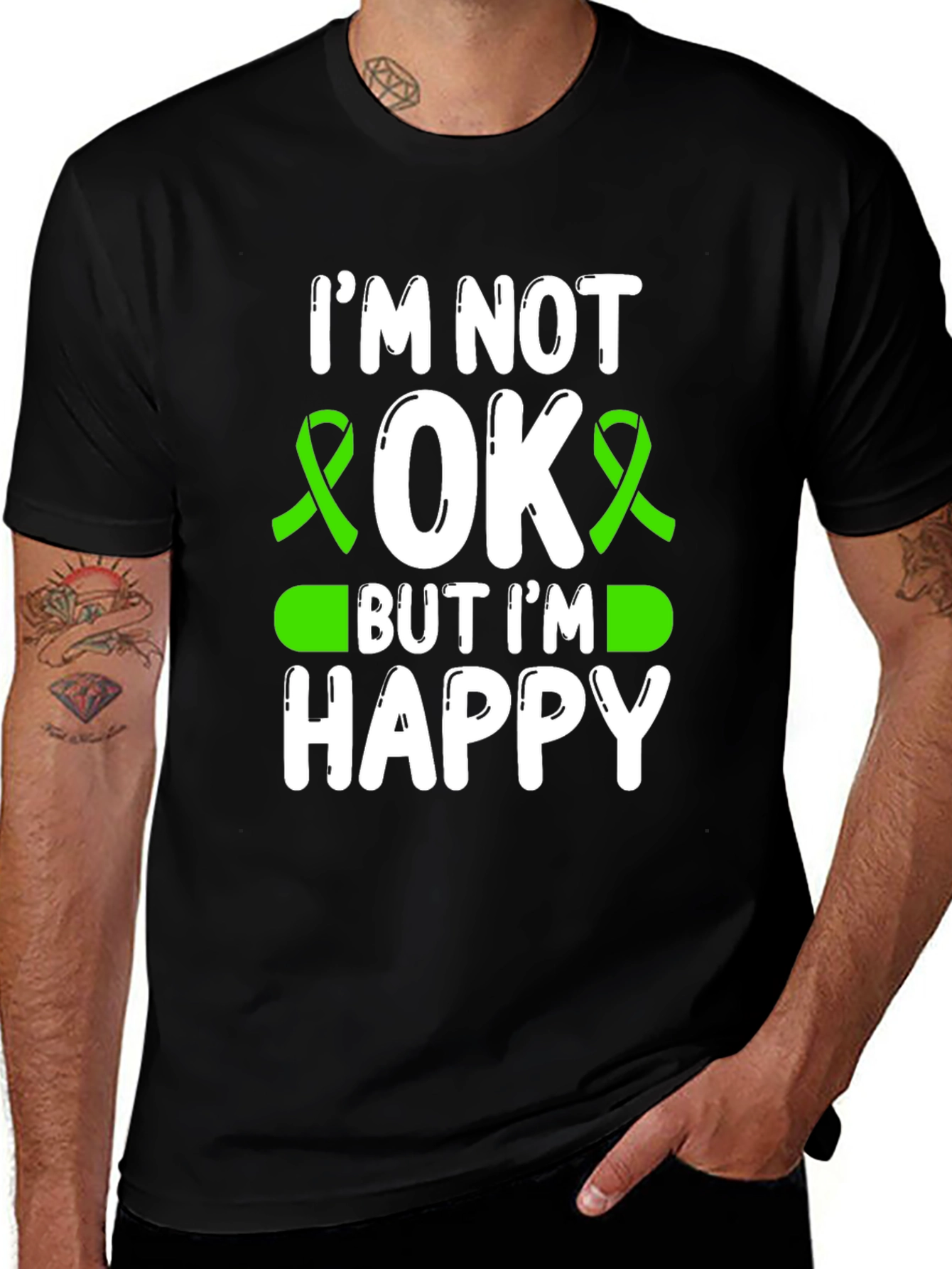 Im Not OK But Im Happy Graphic Tee