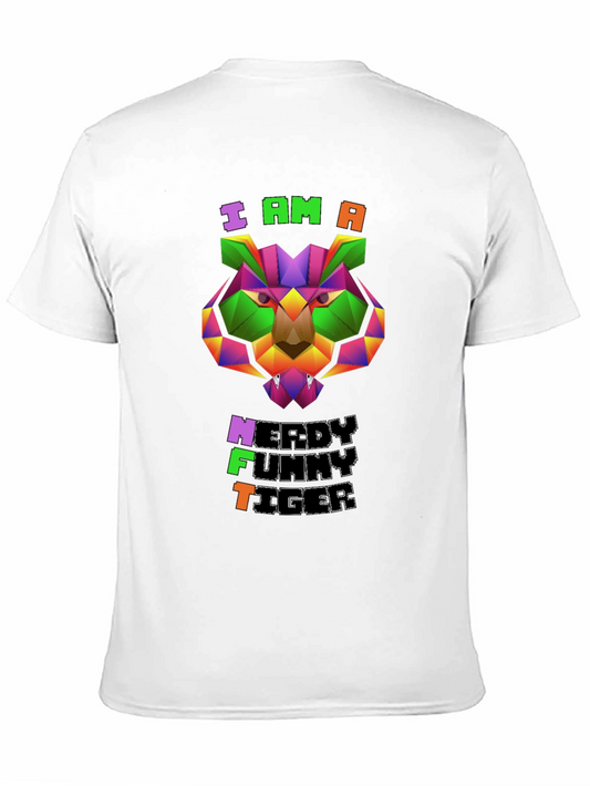 Nerdy Funny Tiger Graphic Tee