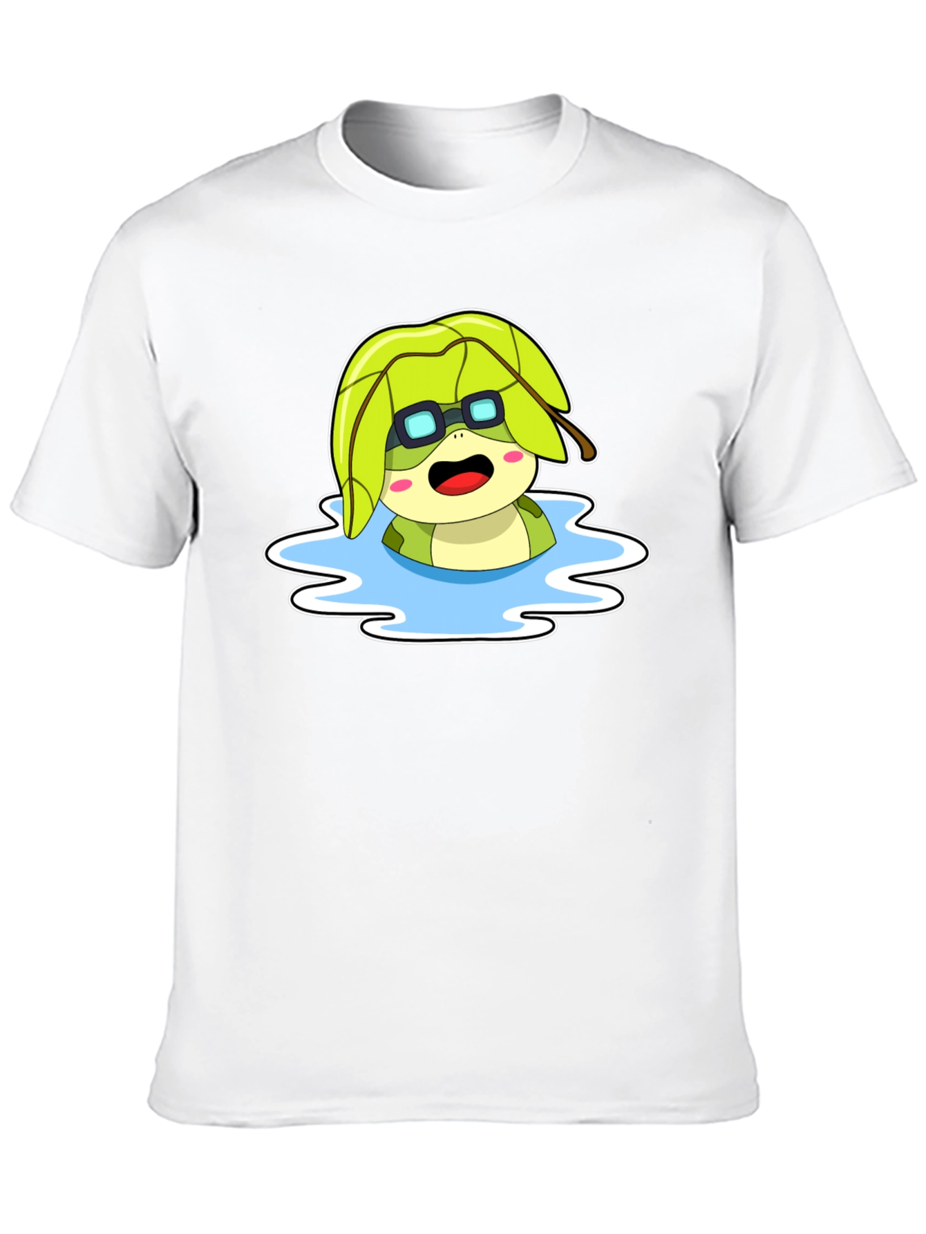 Cartoon Turtle in Water T-Shirt