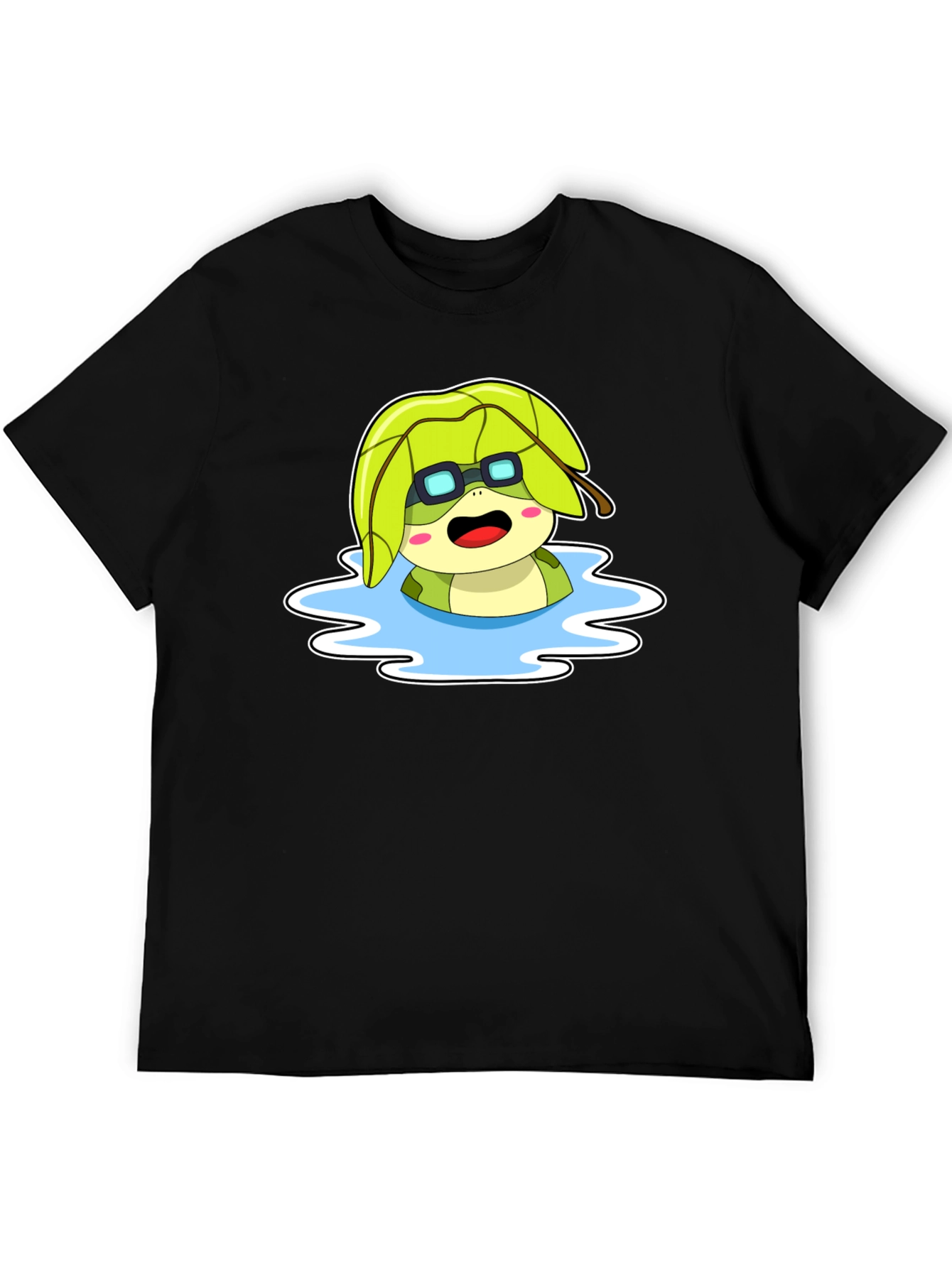 Cartoon Turtle in Water T-Shirt