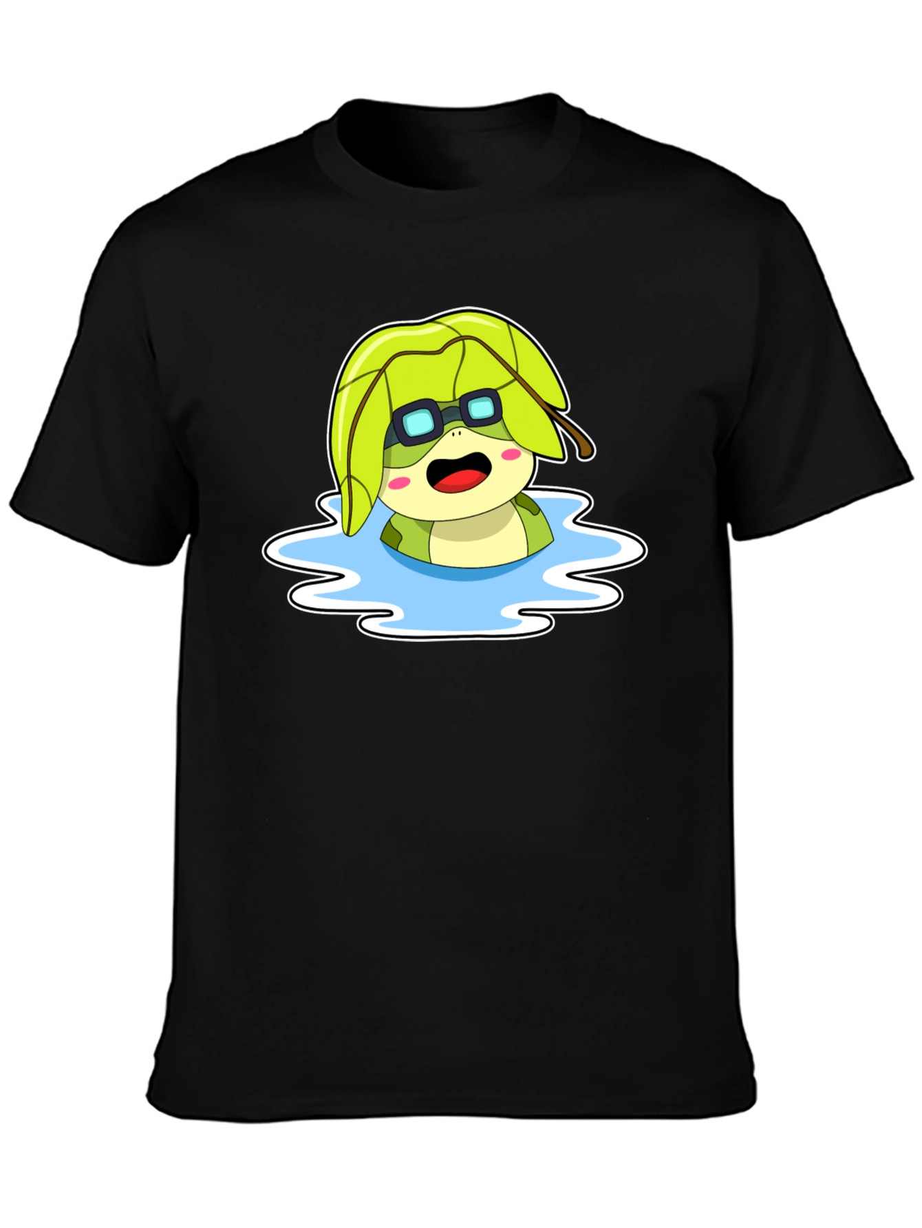 Cartoon Turtle in Water T-Shirt