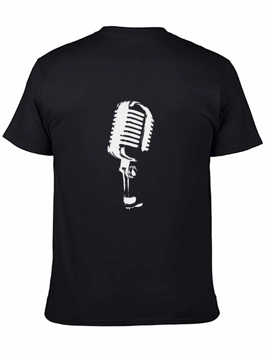 Retro Microphone Graphic Tee - Classic Cool