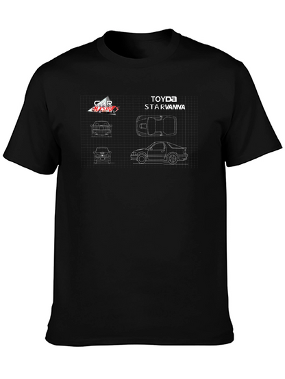 Toyota Starvanna Blueprint Graphic T-Shirt