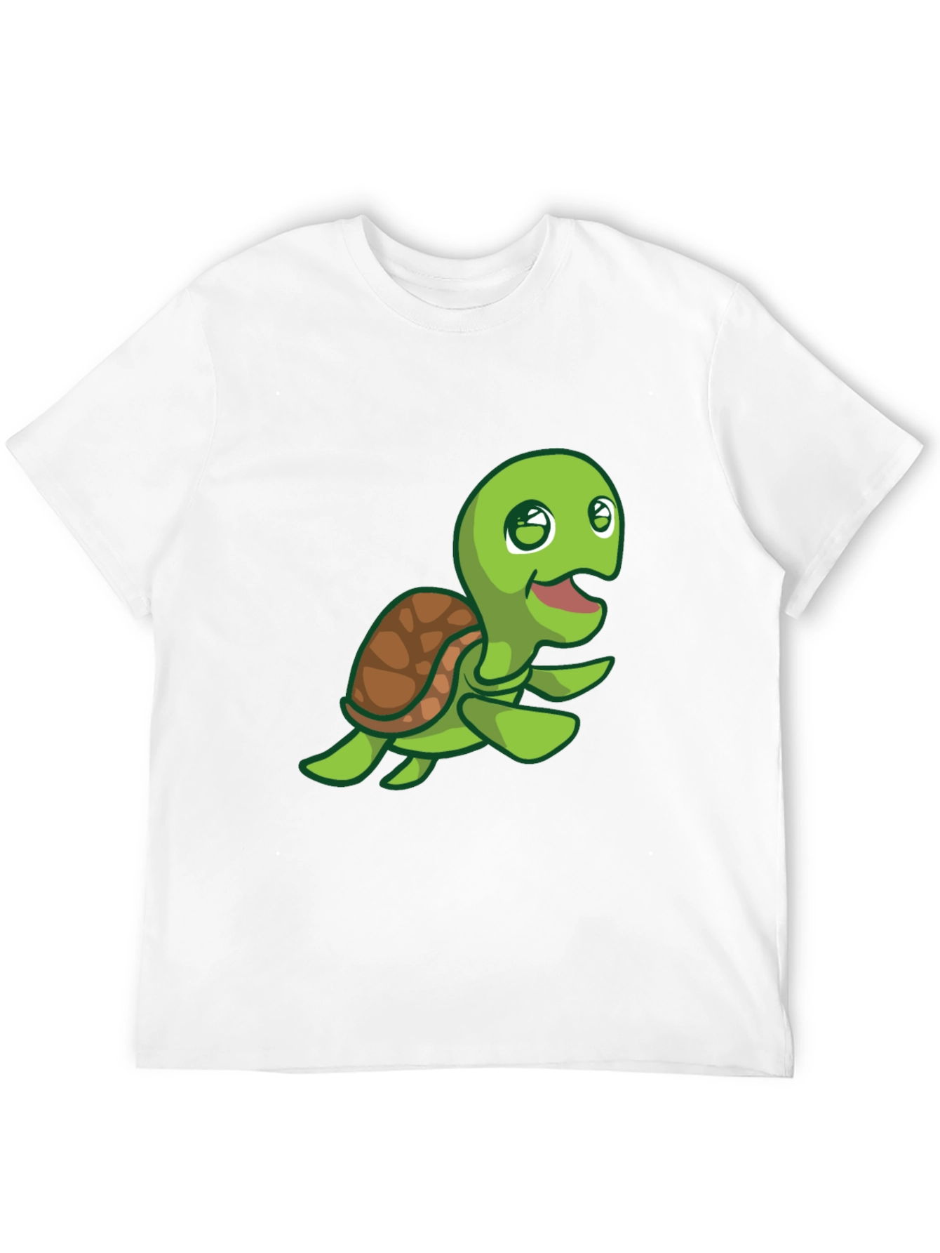 Cute Turtle Graphic Print Crew Neck T-Shirt