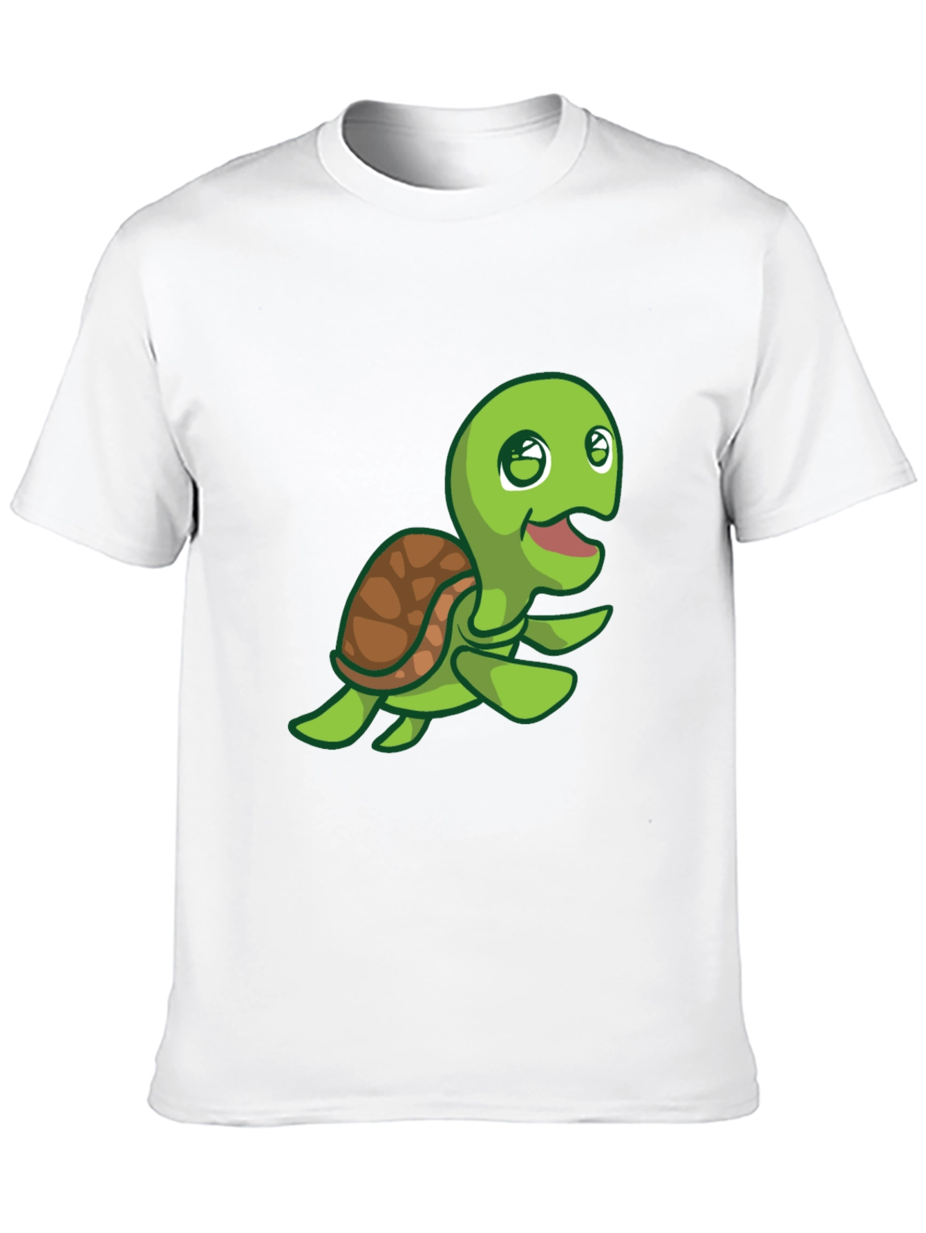 Cute Turtle Graphic Print Crew Neck T-Shirt