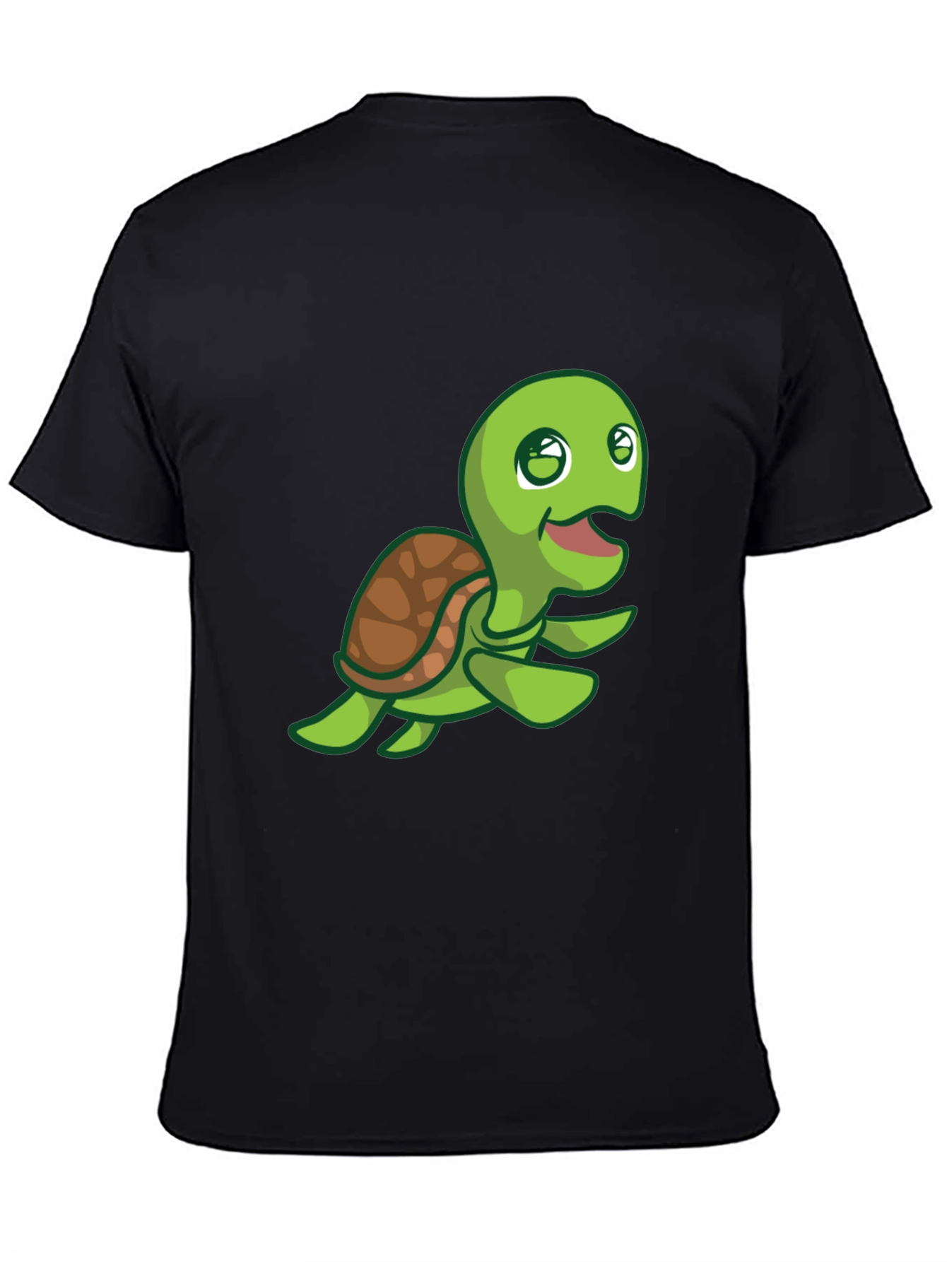 Cute Turtle Graphic Print Crew Neck T-Shirt