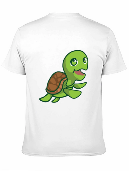 Cute Turtle Graphic Print Crew Neck T-Shirt