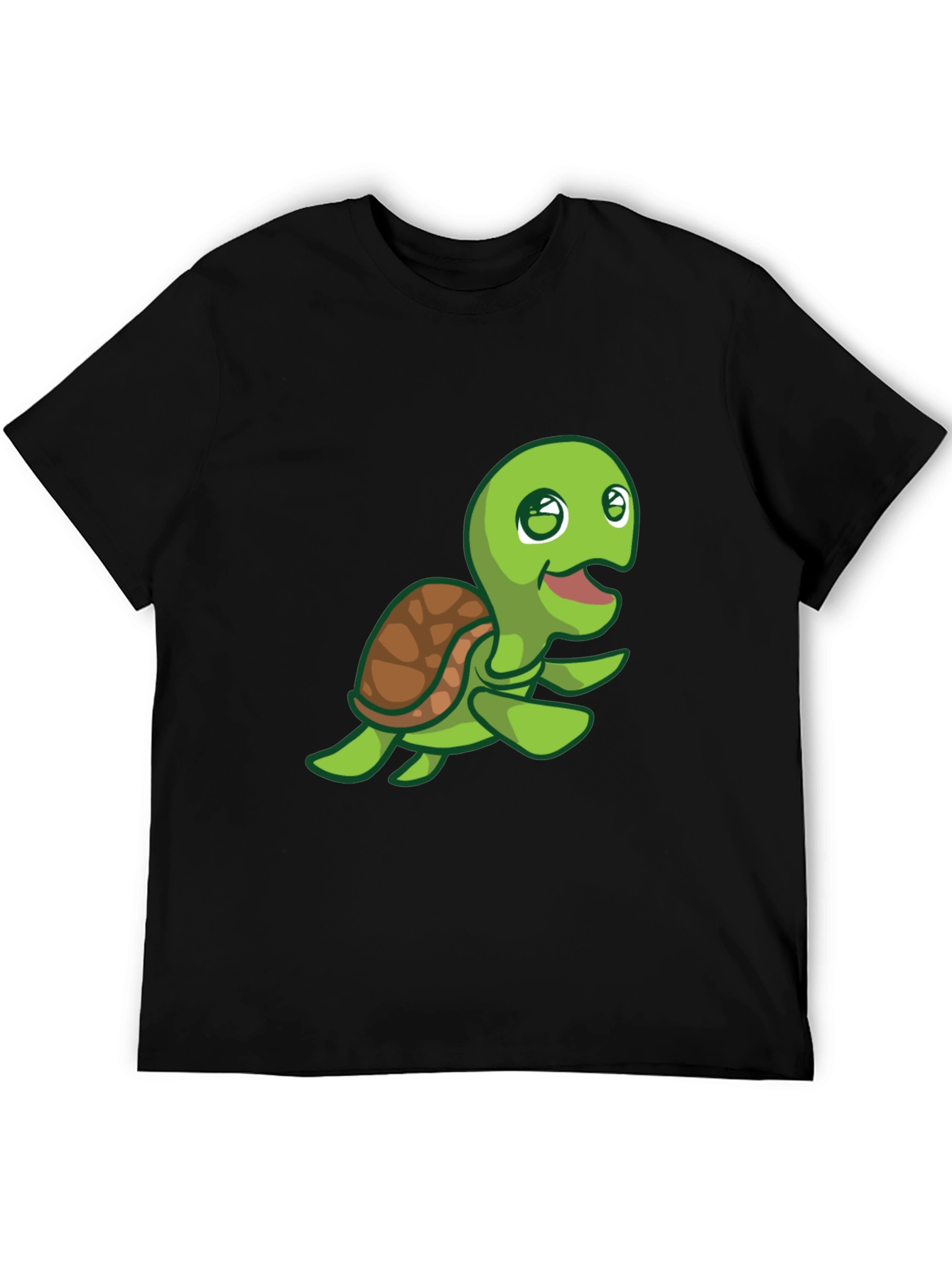 Cute Turtle Graphic Print Crew Neck T-Shirt